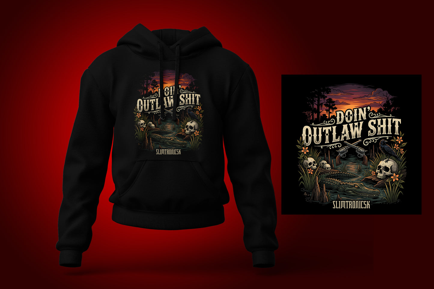 Hoodie - Doin' Outlaw Shit